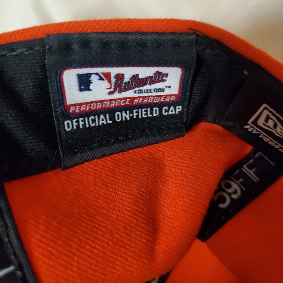 Miami Marlins MLB New Era 59Fifty Orange Fitted Baseball Hat Size 7 1/8 - Picture 9 of 10